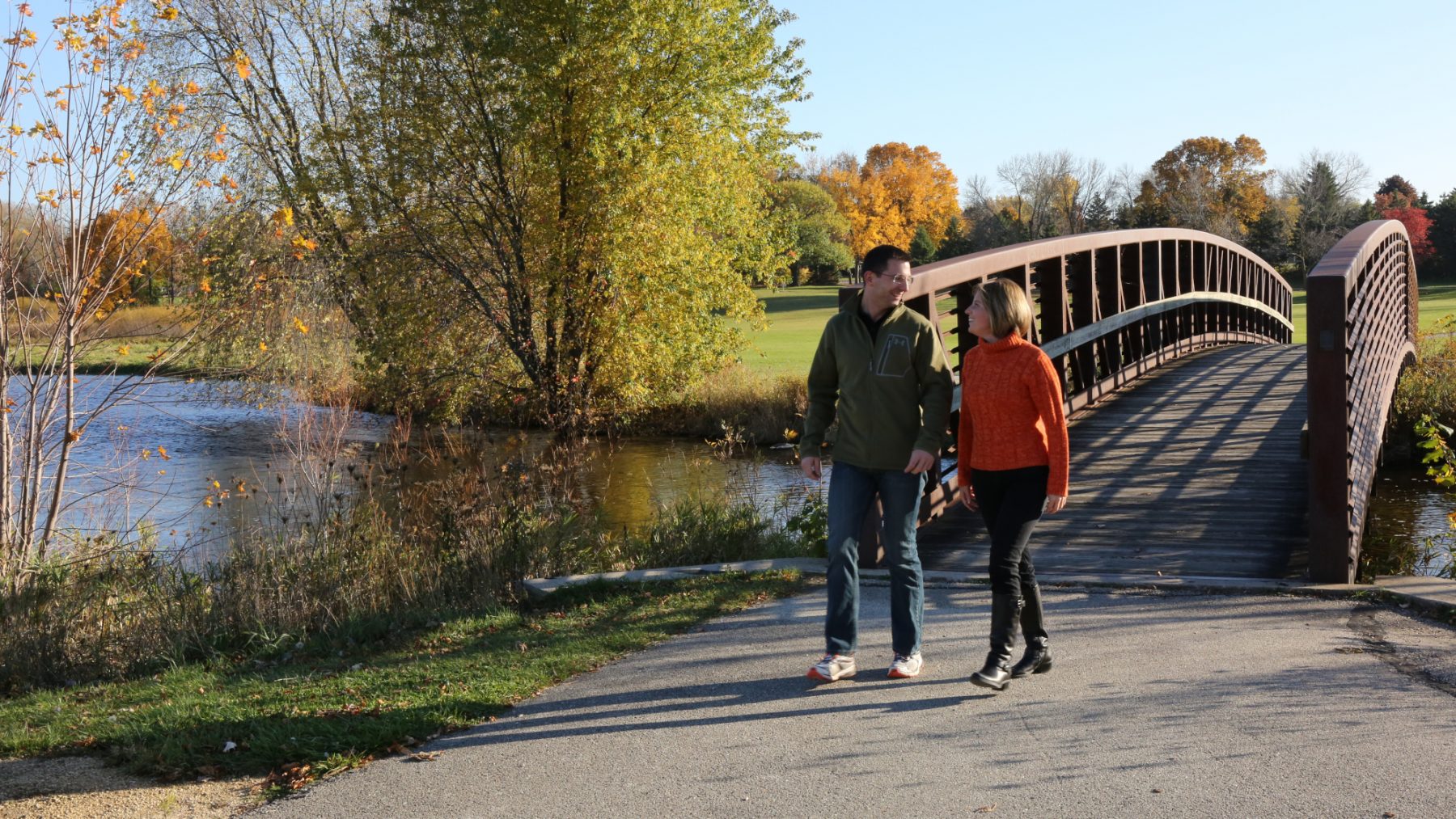 Article: Find the best spots for fall color in West Bend | west bend wisconsin riverwalk in fall