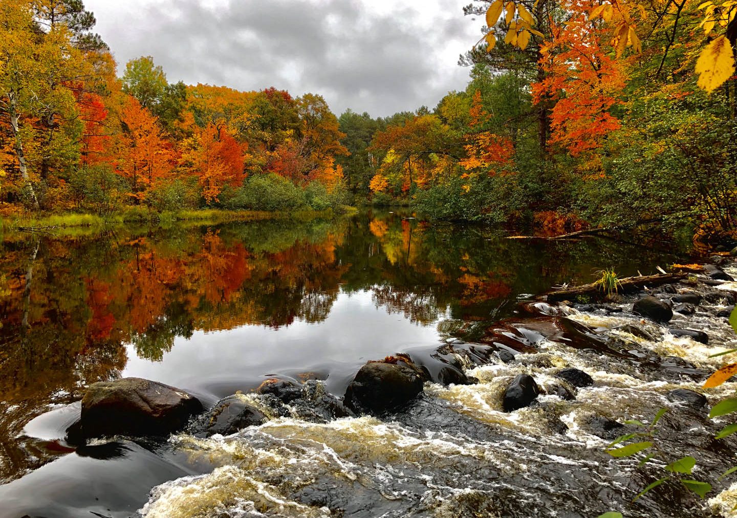 Article: Where to see some of Wisconsin’s best fall colors | Fall color along Manitowish River Boulder Junction WI
