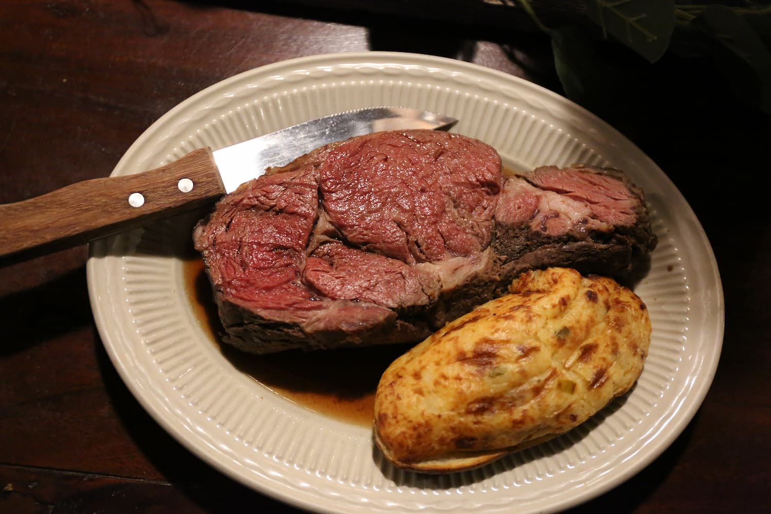 Prime rib at Eagle Waters Resort Vilas County WI