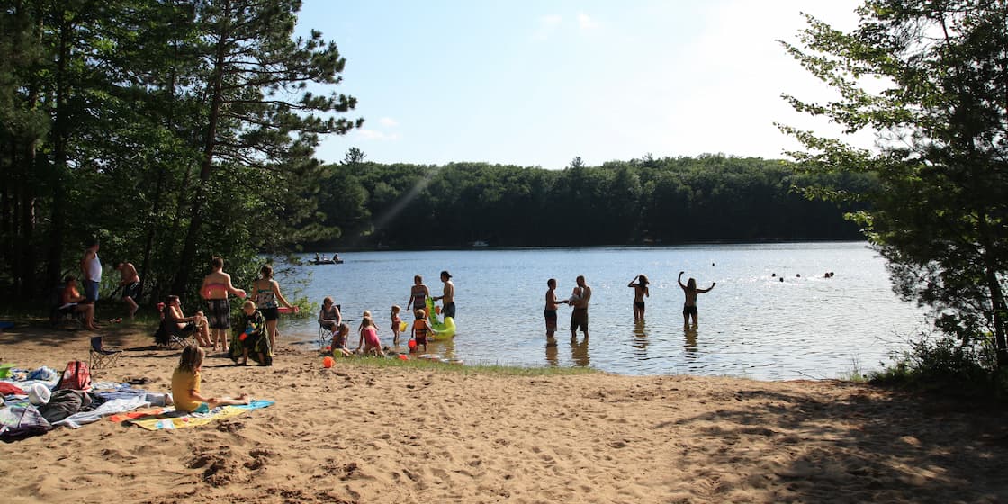 Beach in Oneida County Wisconsin