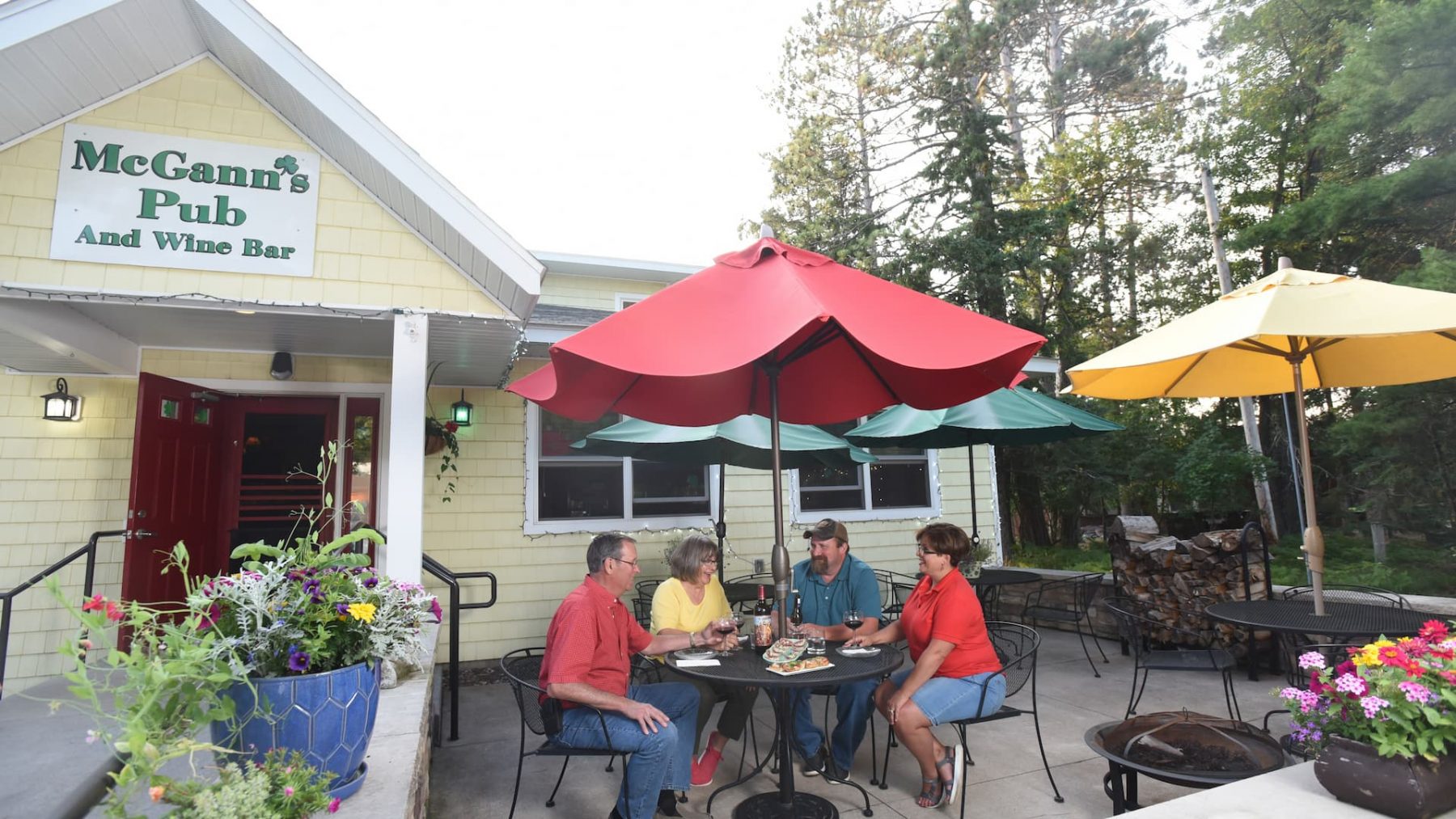 Article: Outdoor Dining Options | Outdoor patio at a Boulder Junction Wisconsin wine bar