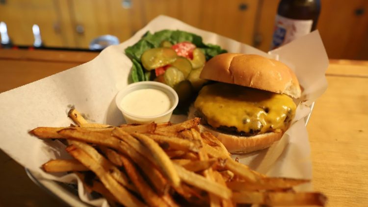 Article: Where to find Wisconsin’s best burgers | Cheeseburger at bar in Boulder Junction WI