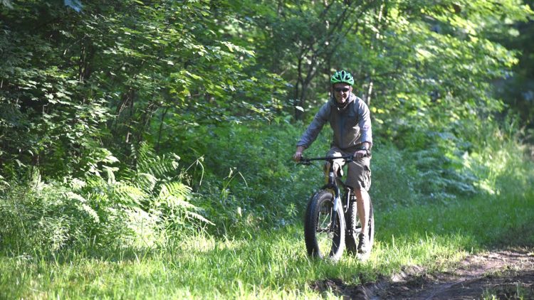 Fat tire biking in the Blue Hills Rusk County WI