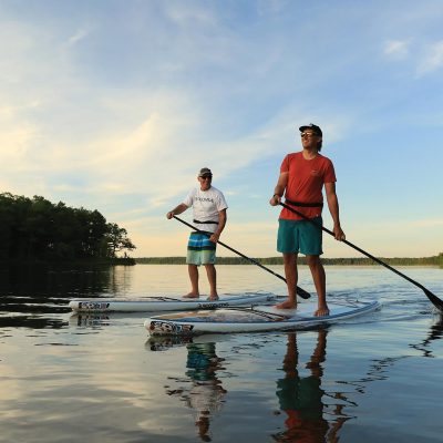 Stand-up paddleboarding North Trout Lake Boulder Junction WI