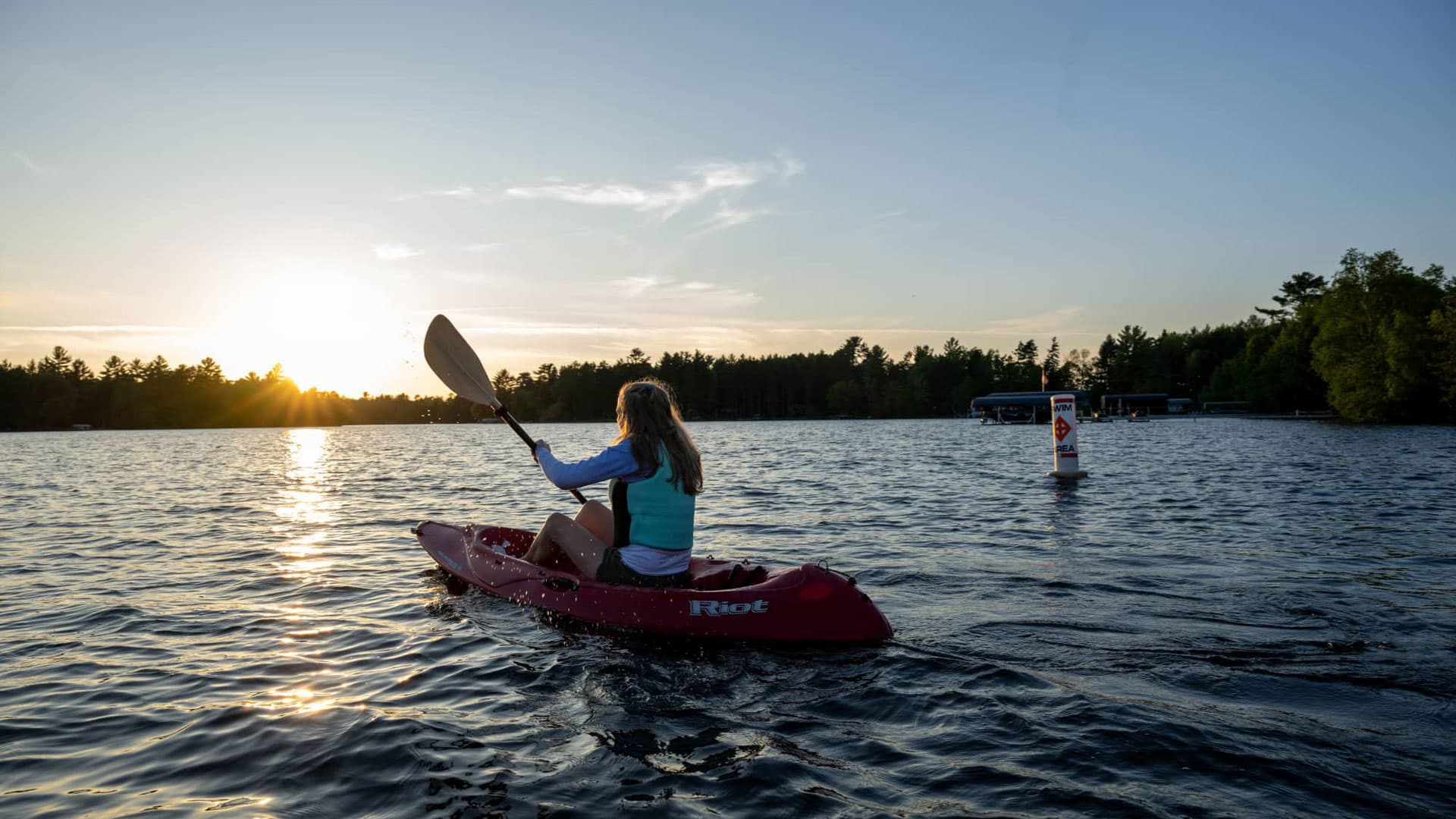 Kayaking on Otter Lake in Eagle River Vilas County WI