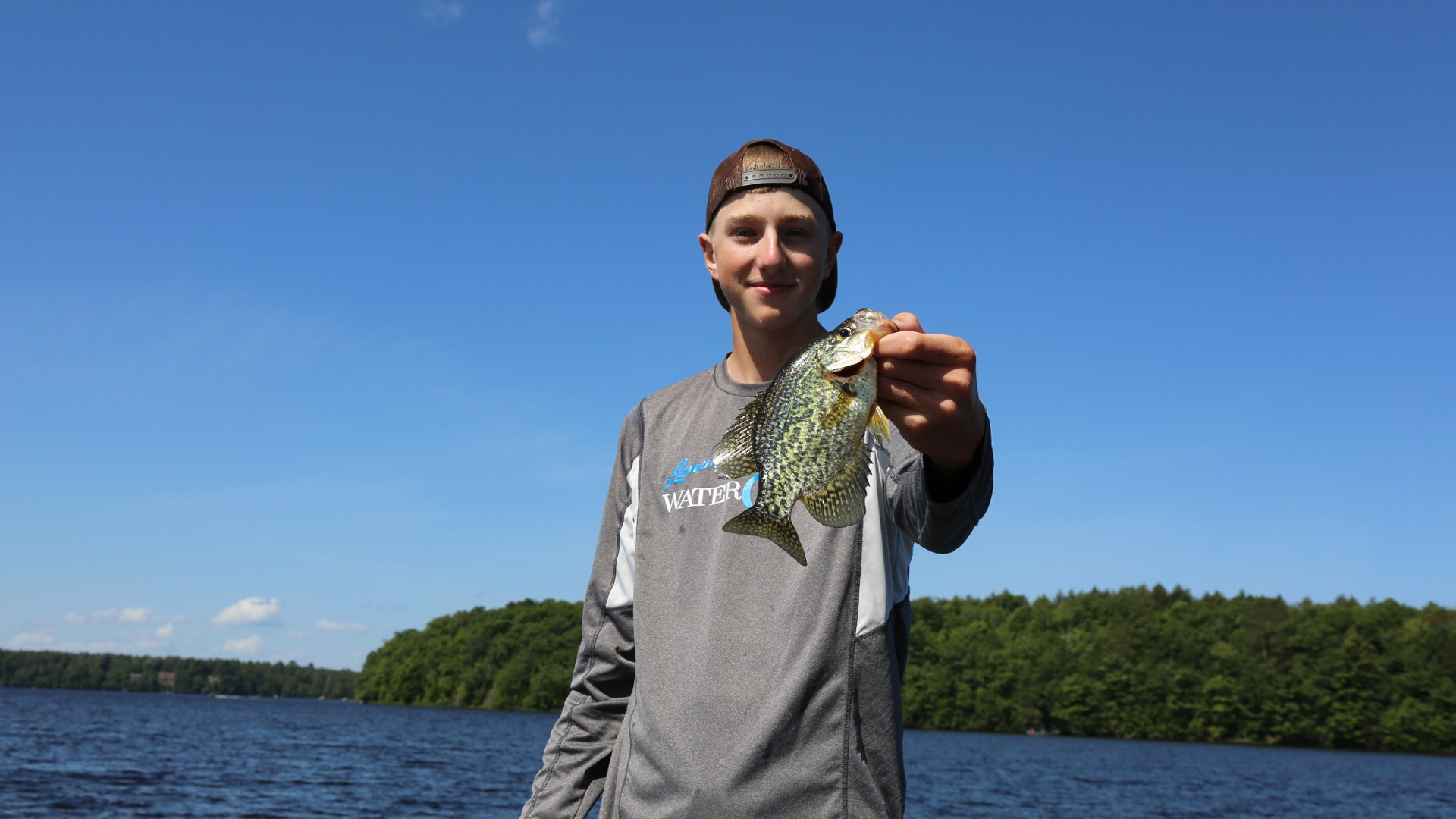 Crappie fishing on Sand Lake in Lac du Flambeau Vilas County Wisconsin