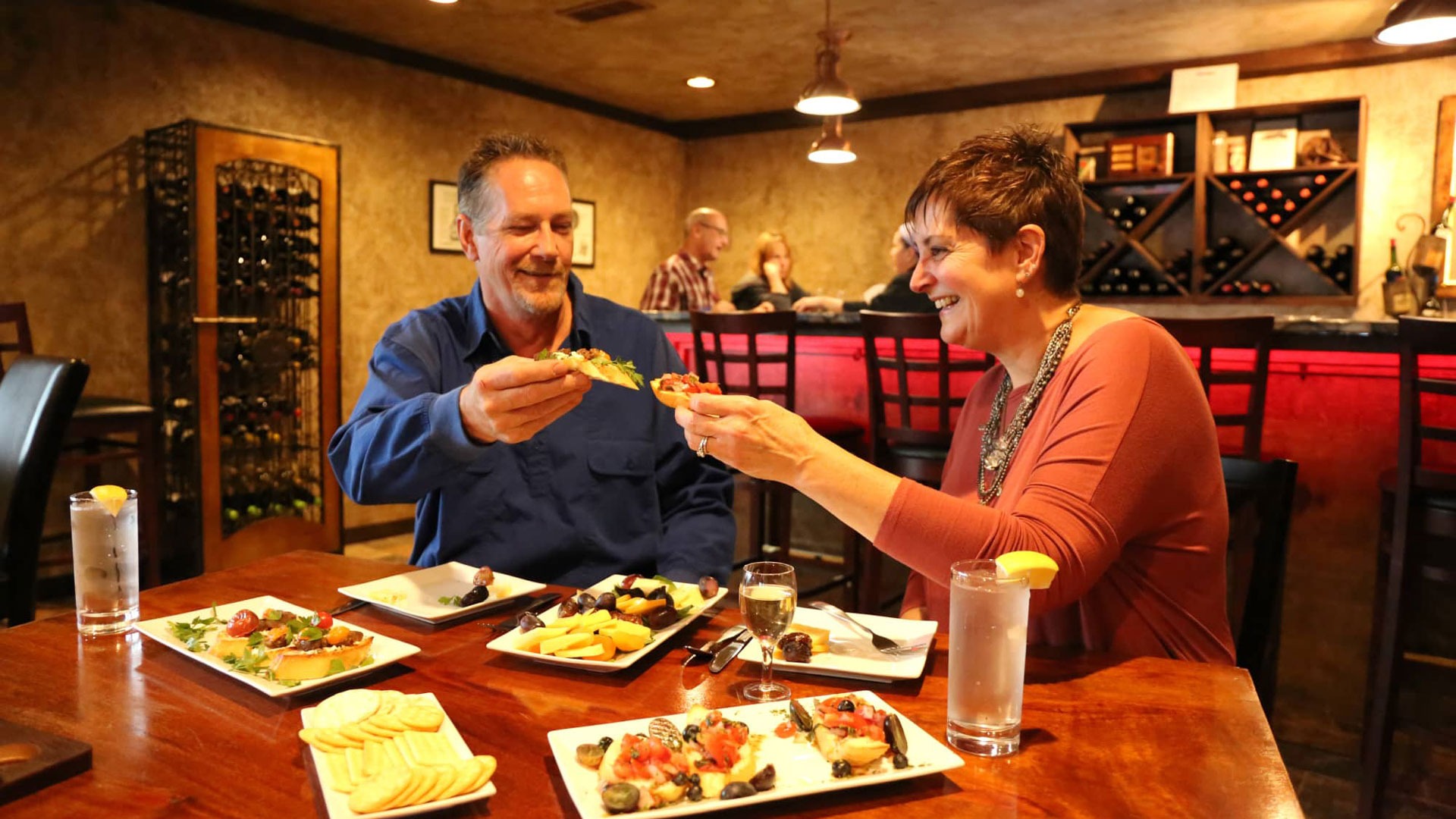 Couple dining at Bortolotti’s Cin Cin restaurant in Eagle River WI