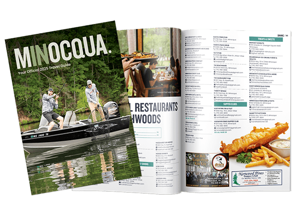 Order this Wisconsin travel guide: Minocqua 2025 Visitor Guide Cover