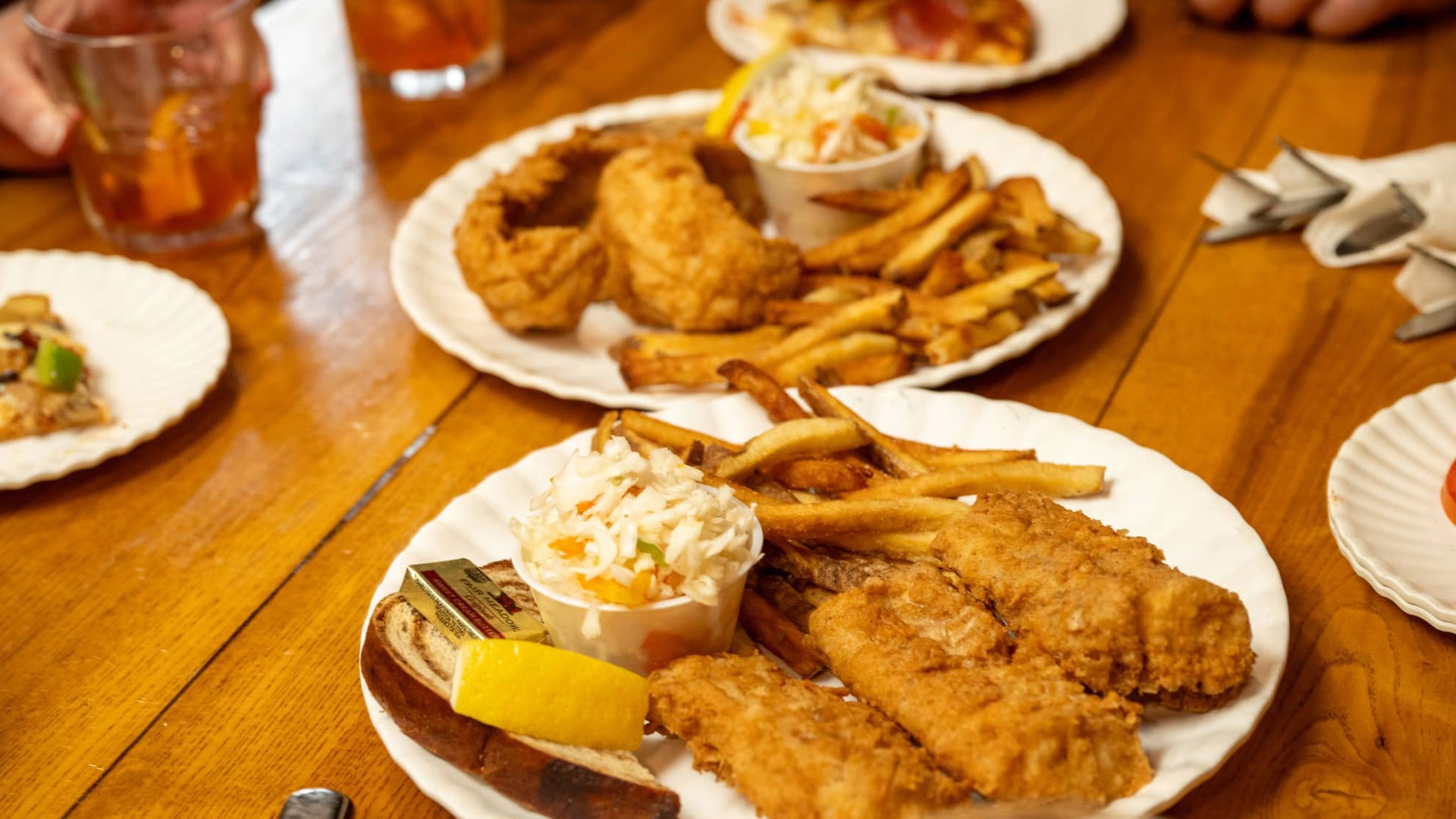 Fish fry at Burnt Bridge Tavern Vilas County Wisconsin