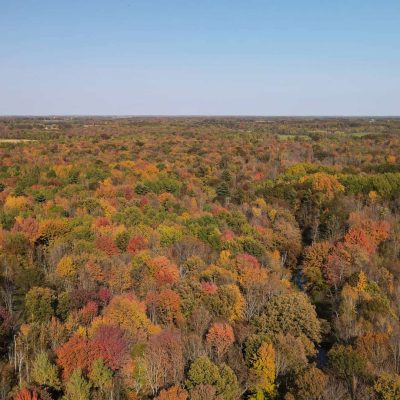 Related Article: Fall color viewing in central Wisconsin | Aerial view of Richfield 360 Recreation Area near Arpin Wisconsin in fall