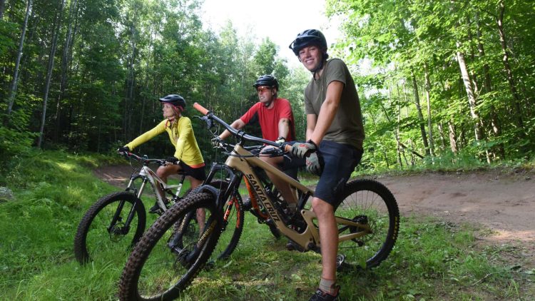 Article: One bike trail to try in each Vilas County community | Bikers at WinMan Trails Winchester Manitowish Waters Vilas County WI